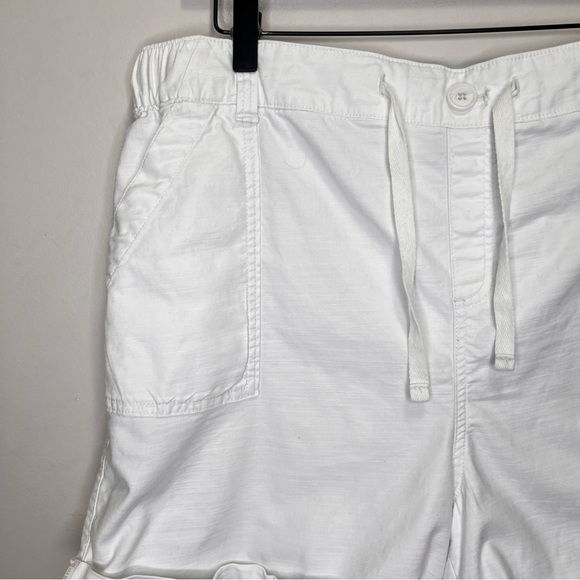 Lane Bryant White Cotton Spandex Lyocell High Waisted Shorts Size 14/16 - Picture 3 of 9